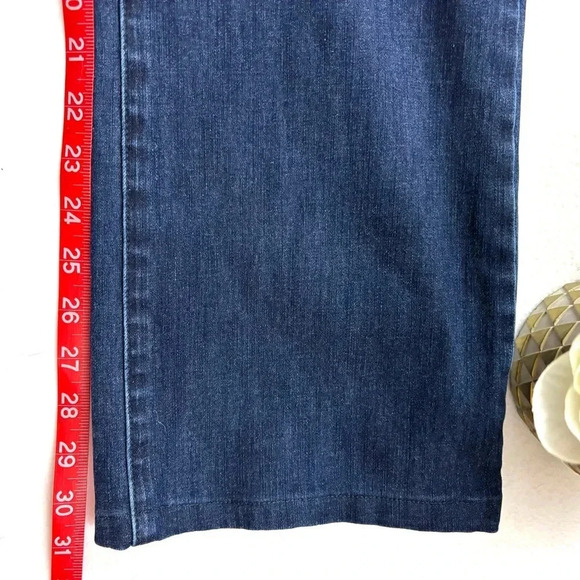 Soft Surroundings Dark Wash Whisker Tummy Control Highrise Bootcut Jeans Size TL - Picture 14 of 14